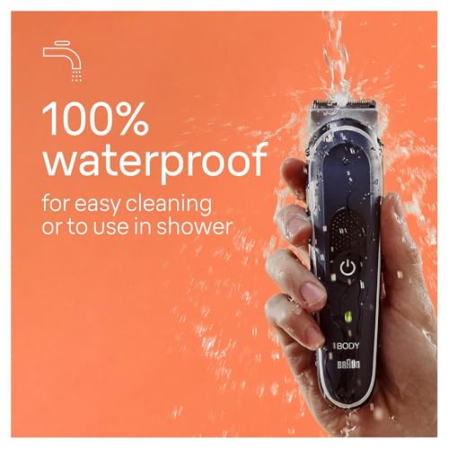 Image of Braun Body Groomer Series 5 5360,Body Groomer Hair Trimmer For Men,For Chest,Armpits,Groin,Skinsecure Technology For Gentle Use&Clean Shave Attachment,Waterproof,Cordless With 100-Min Run Time