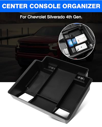 image for Autorder Center Console Organizer for 2022-2026 Chevy Chevrolet Silver