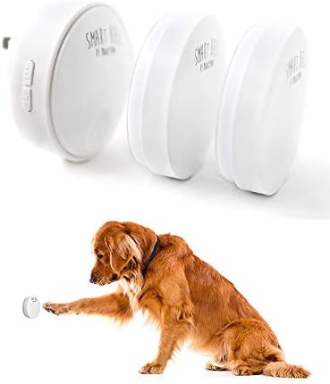 Mighty Paw Smart Bell 2.0, Dog Doorbell for Potty Communication, Super-Light Press Button Door Bell (2 Activators, White)
