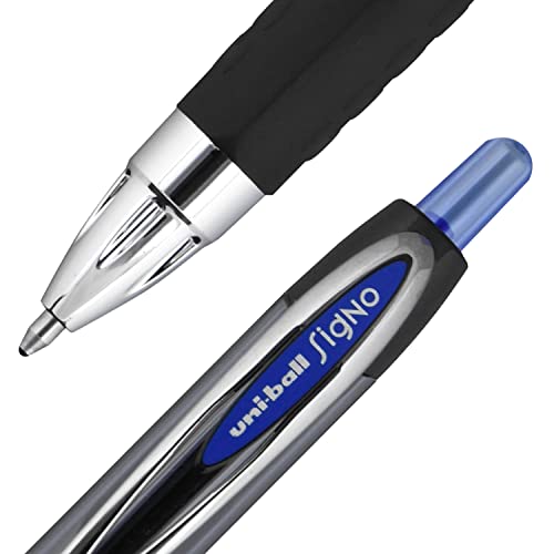 Uniball Gel Pens, 207 Signo Gel With 1.0Mm Bold Point, 12 Count, Blue Pens Are Fraud Proof #TOP2