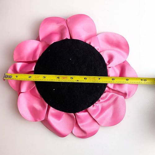 Image of Heyiwell Large Satin Fabric flower for Brooch Pin Wedding Party Dance Dress Suit Clothes Head Hair Accessories DIY Decor 9.45 inchInch