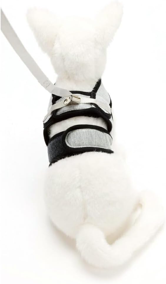 Petio Cat Harness, Anycat Harness, Simple, Gray, Size S