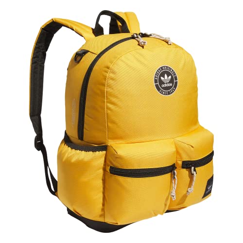 adidas Originals Trefoil 3.0 Backpack, Preloved Yellow/Wonder Beige/Black, One Size, Trefoil 3.0 Backpack