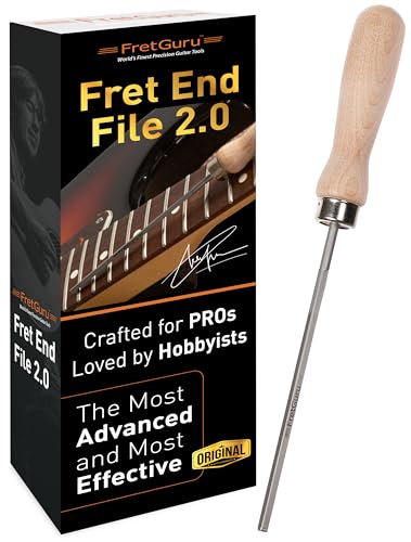 FretGuru Ultimate Fret End File 2 - Fix Sharp Fret Ends, Fret Sprout, Fret End Dressing File Pro Luthier Tool Guitar Tech [FINALLY AVAILABLE AGAIN - ADVANCED NEW DESIGN SHIPPING NOW]