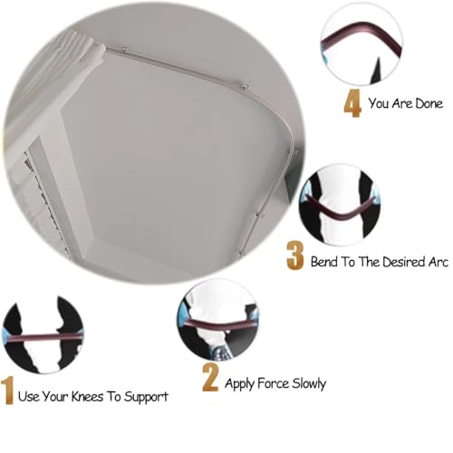 Divisores de habitación de aluminio rectos y curvos para techos y duchas 6