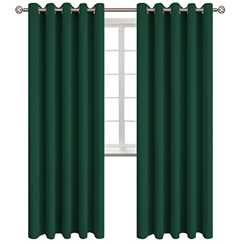 BGment Emerald Green Blackout Curtains for Living Room 84 Inch - 2 Panels