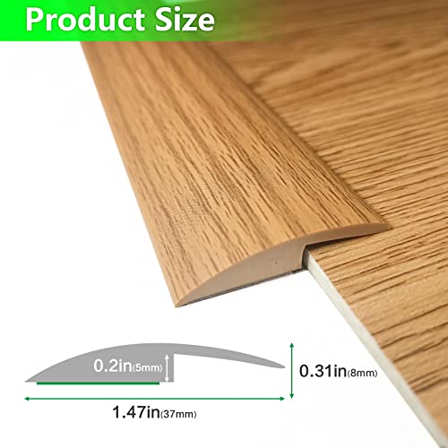 Floor Transition Strip,Carpet To Tile Transition Strip,Self Adhesive - Pvc Carpet And Floor Edge Trim,For Threshold Transitions Less Than 5Mm In Height,Wood To Tile(6.56 Ft Yellow Oak Color) #TOP1