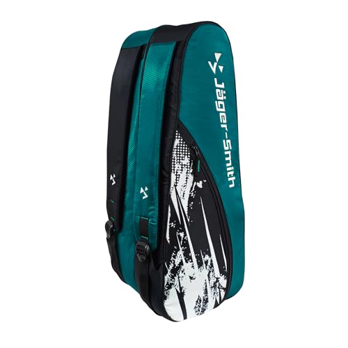 Image of Jager-Smith ORCA Indigo & Black Double Zipper Badminton Sports Bag with Shoe Compartment | Front Zip Pocket| Made in India
