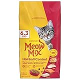 Meow Mix Hairball Control Dry Cat Food for Adult Cat, 6.3 lb. Bag