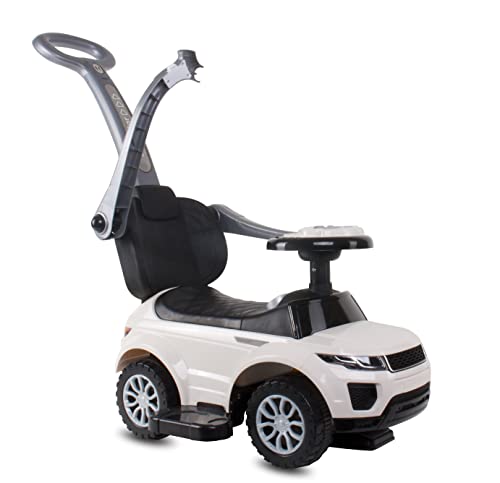 4in1 Kinderauto Rutschauto ab 2 Jahre und Schiebeauto mit Hupe und Musik, Rutschauto mit Stauraum unter dem Sitz, Spielzeugauto ab 2 Jahren (Weiß) – Bild 7