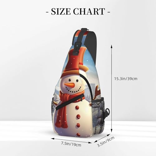 Bolso Sling para hombre y mujer negro con diseño caricatura miniatura 2