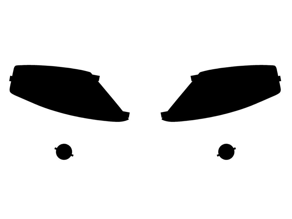 Rvinyl Headlight Protection Film Covers Compatible with Hyundai Tiburon 2003-2004 - Blackout Smoke