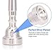 Bach Trumpet Mouthpiece 3C, New Silver Gold Plated Trumpet Mouthpiece 3C Size for Musical Instrument Accessory 3C Trumpet Mouthpiece (Silver)