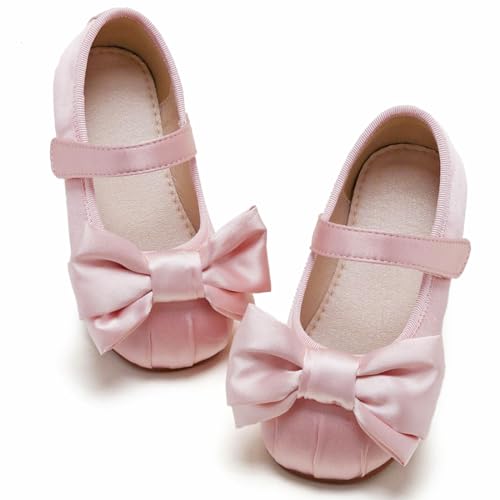 Image of GINFIVE Toddler Girls Dress Shoes Little Girls Mary Janes Ballerina Flats Shoes Toddler