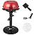 COSTWAY Electric BBQ Grill, Portable Grill with Metal Cooking Grilling Rack, Detachable Temperature Control & Removable Grease Collector, Outdoor Freestanding Grill for Camping &Tailgating (Red)