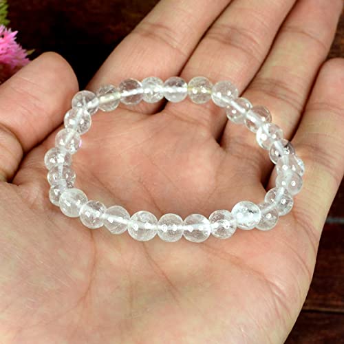 Image of Reiki Crystal Products Certified Natural Crystal Stone Bracelet 6 mm Round Beads for Men & Women | Premium Gemstone Jewellery Collection | Reiki Charged | Multiple Stone Variants Available
