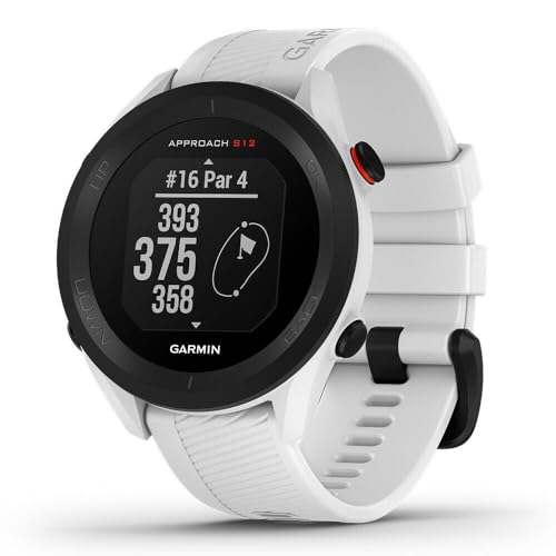 Garmin Approach S12, Easy-to-Use GPS Golf Watch, 42k+ Preloaded Courses, White, 010-02472-02