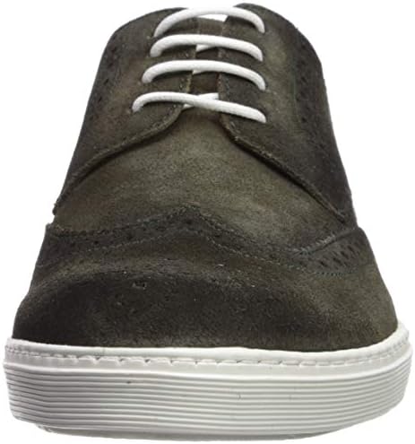 Driver Club USA Mens Leather Made in Brazil Princeton Wingtip Laceup Sneaker, Olive Suede, 9.5 | Image 1
