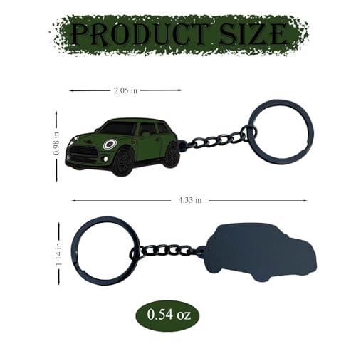 Image of Car Keychain Compatible for Mini Cooper,Metal Key Chain,Mini Cooper Accessories,Enamel Keychain