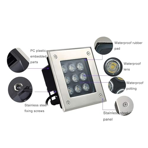 Spots extérieurs enterrés étanches IP67 basse tension 12V - 5