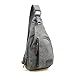Tobey Canvas Messenger Sling Body Bag Backpack Sport Day Hiking Bag Gray