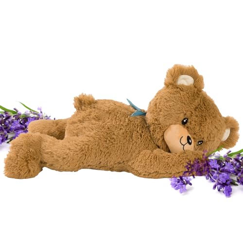 Image of Lilly's Love Heatable & Coolable Lavender Scented Weighted Stuffed Animal - Microwavable Heatable Pad for Kids & Adults - Machine Washable Plushie - Calming Stuffed Animal for Anxiety - Bear