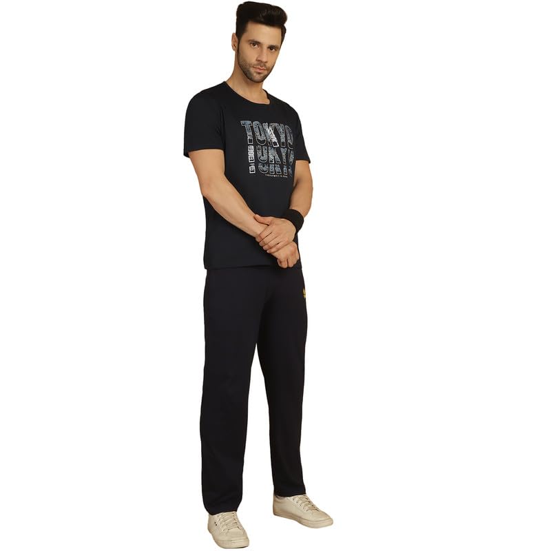 Image of VIMAL JONNEY White Cotton Printed CO-ORD Set Tracksuit for Men-T PRT 23 WHT D10 WHT. 02-P