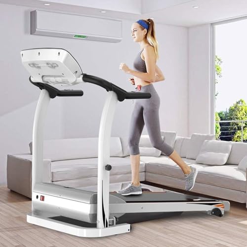 Image of Home Folding Treadmill with Incline, Electric Treadmill Machine with Heart Rate Monitor 3 Level Manual Incline Speakers Auto Lube Pulse Exercise Machines