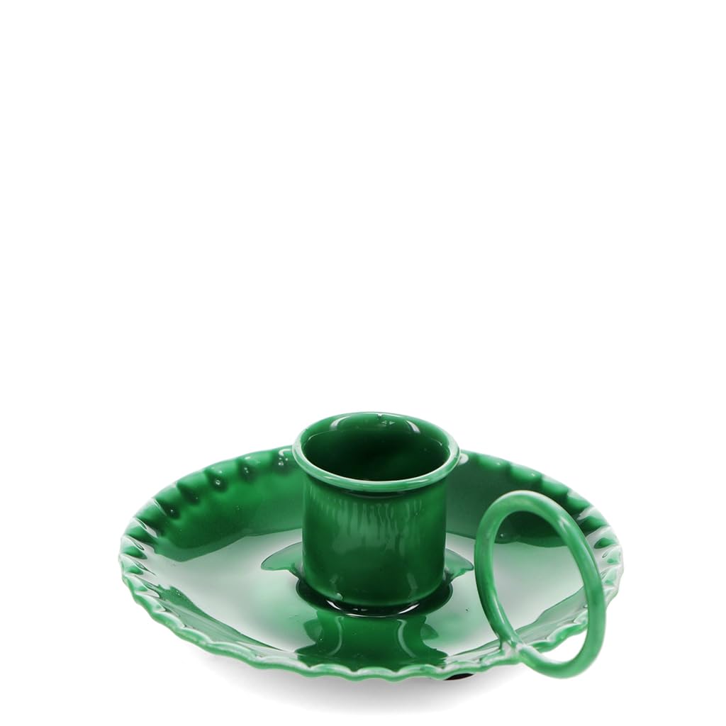 Rex London Vert Cast Metal Candlestick With Enamel