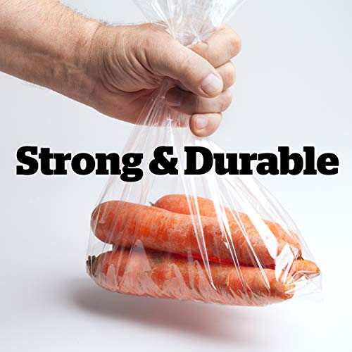 Aluf Plastics Pint 0.6 MIL Clear Poly Food Bags - 4" x 2" x 8" - Pack of 1000 - for Fruits, Vegetables, Cheese, Meat, & Frozen Food Products by Aluf Plastics - Image 2