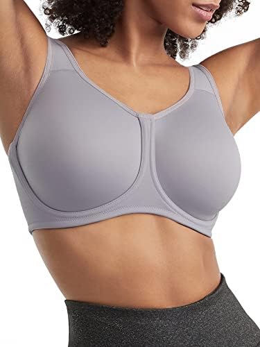 Wacoal womens Full Figure Underwire Sports Bra, Lilace Gray With Zephyr, 38DD US