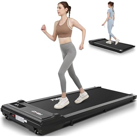 FUNMILY Walking Pad Treadmill with Incline, Under Desk Treadmill 300 lb Capacity, 2.5HP Portable Treadmills for Home Office, 3 in 1 Walking Jogging Running Machine with Shock Absorption, LED Display Cover