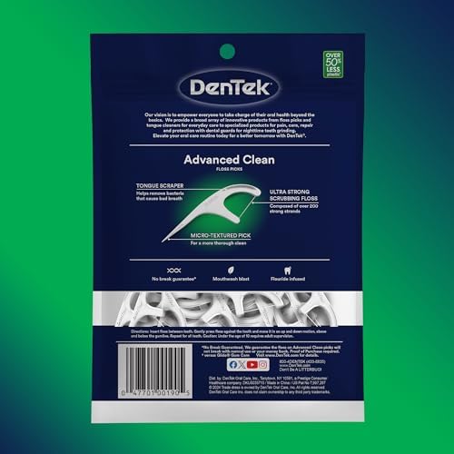 DenTek Floss Picks, Advanced Clean, Plaque Remover, 150 Count — view 7
