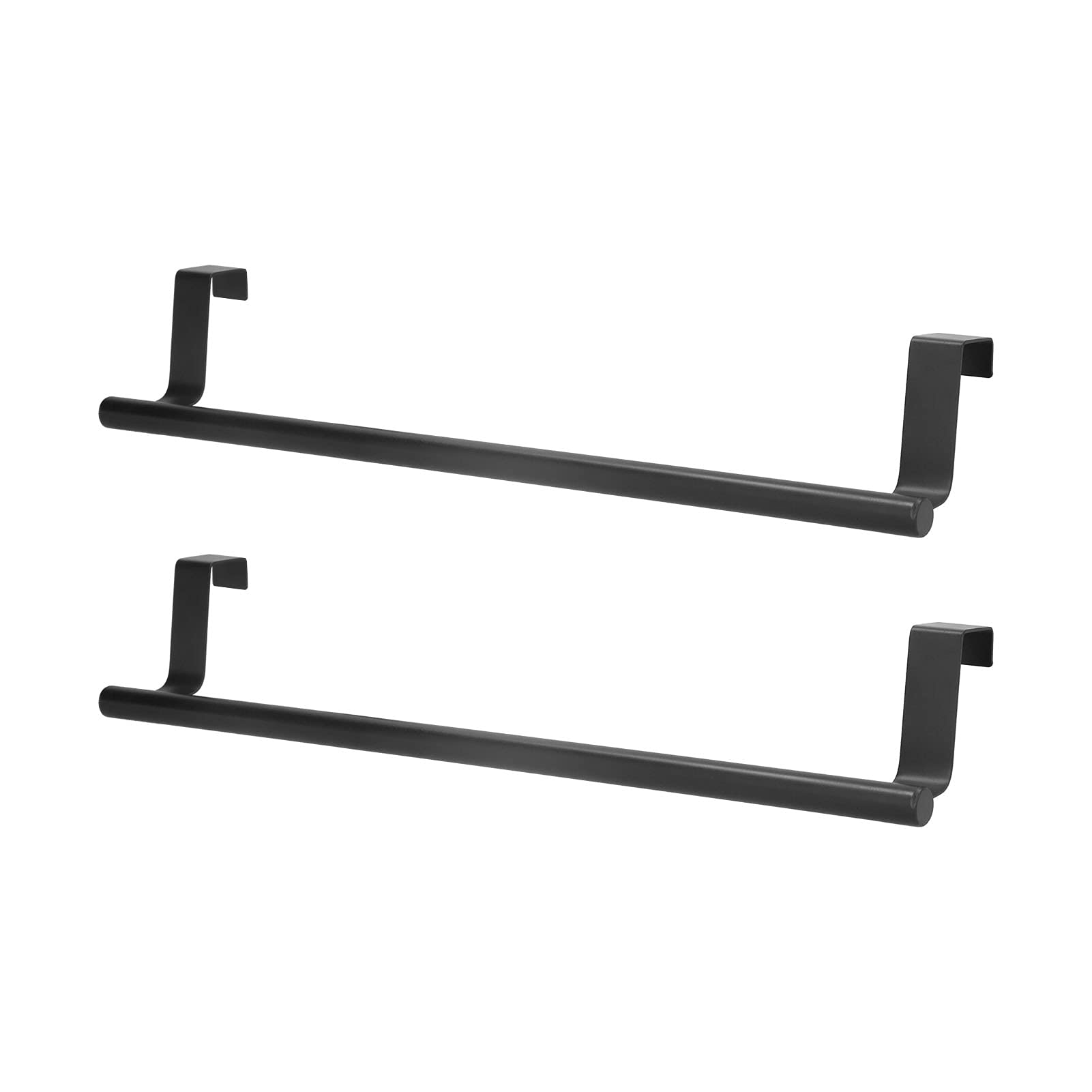 CHICIRIS Porte-Serviettes Noir Durable pour Porte D'armoire – Lot de 2 Porte-Serviettes Suspendus pour Usage Domestique et Hôtelier, en Acier Inoxydable, Facile d'entretien et Design Peu Encombrant