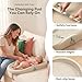 Mallify Baby Changing Pad with Waterproof and Non-Toxic Surface, Changing Table Pad with Adjustable Safety Strap and Cushioned Foam, Easy-Clean & Portable Changing Pad for Dresser(Beige)