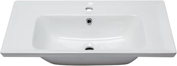 EAGO BH003 Ceramic 32x19 Rectangular Drop In Sink, White