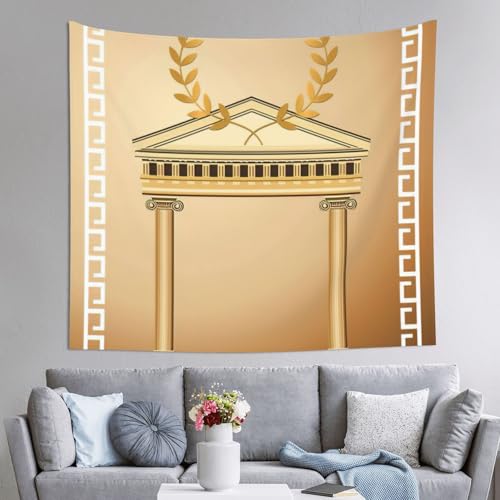 Tenture murale grecque JEJEA grand format décoration antique 152 x 130 cm olivier