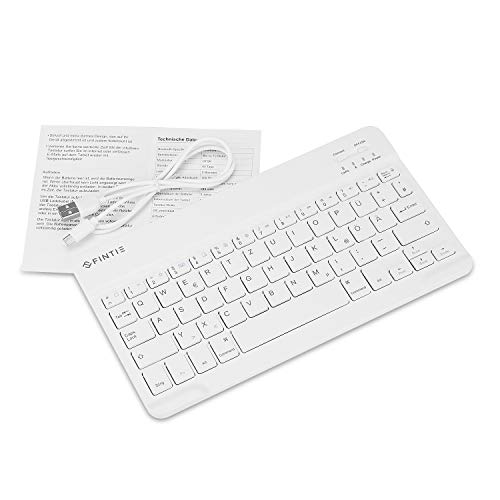 Fintie Bluetooth Tastatur, Weiß(Einfarbig Tastatur) – Ansicht 6