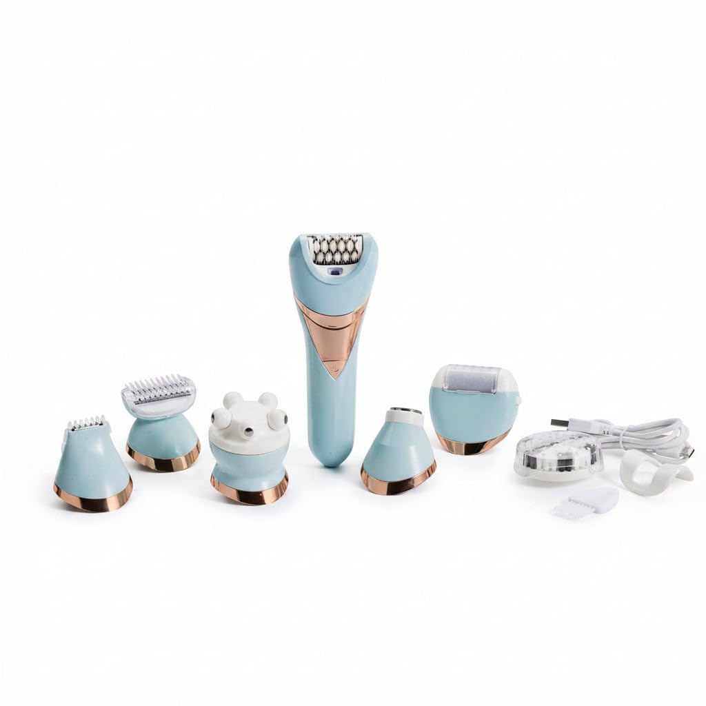 Depiladora 7 en 1 FREJA, Luz LED, Waterproof, 120 min, 2 velocidades