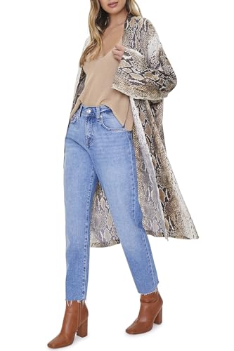 Duster satiné motif serpent Forever 21 kimono long de qualité supérieure
