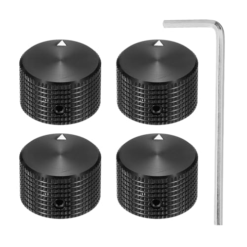 Bouton potentiomètre 6mm en aluminium noir pour réparer le jeu des boutons de guitare basse