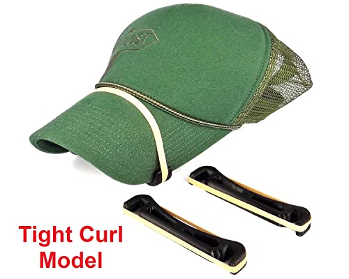 Visor Benders (Pack Of 3 Black) ~ Tight Curl Model ~ Includes #64 Rubber Bands (Not Recommended For X-Large Hats) Hat Curl, Hat Brim Curl, Hat Bill Curl, Hat Shaping Tool. *Made In Usa* #TOP1