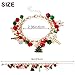 Lystaii Christmas Charm Bracelets Christmas Bells Bracelet Link Bracelet Adjustable Bracelets for Women