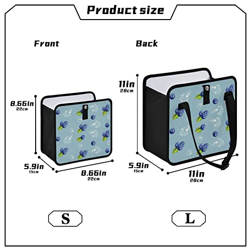 Image of Blueberry Car Trash Can Cute Fruit Foldable Hanging Car Trash Bag Bin Auto Garbage Can Leak-Proof Car Organizer(Large)