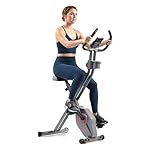 Sunny Health & Fitness Smart Folding X-Bike, Portable Compact Exercise Bike for Indoor Cycling Workout, Home Cardio Training Machine, Free SunnyFit App Bluetooth Connect