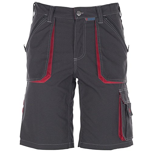 Planam Größe L Herren Basalt Shorts anthrazit rot, 2840052