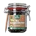 Produktbild KleePura Bio Düngestäbchen (200g) im Glas. Kleedünger für Topfpflanzen, Zimmerpflanzen, Grünpflanzen & Blühpflanzen. Inkl. Steckhölzchen.