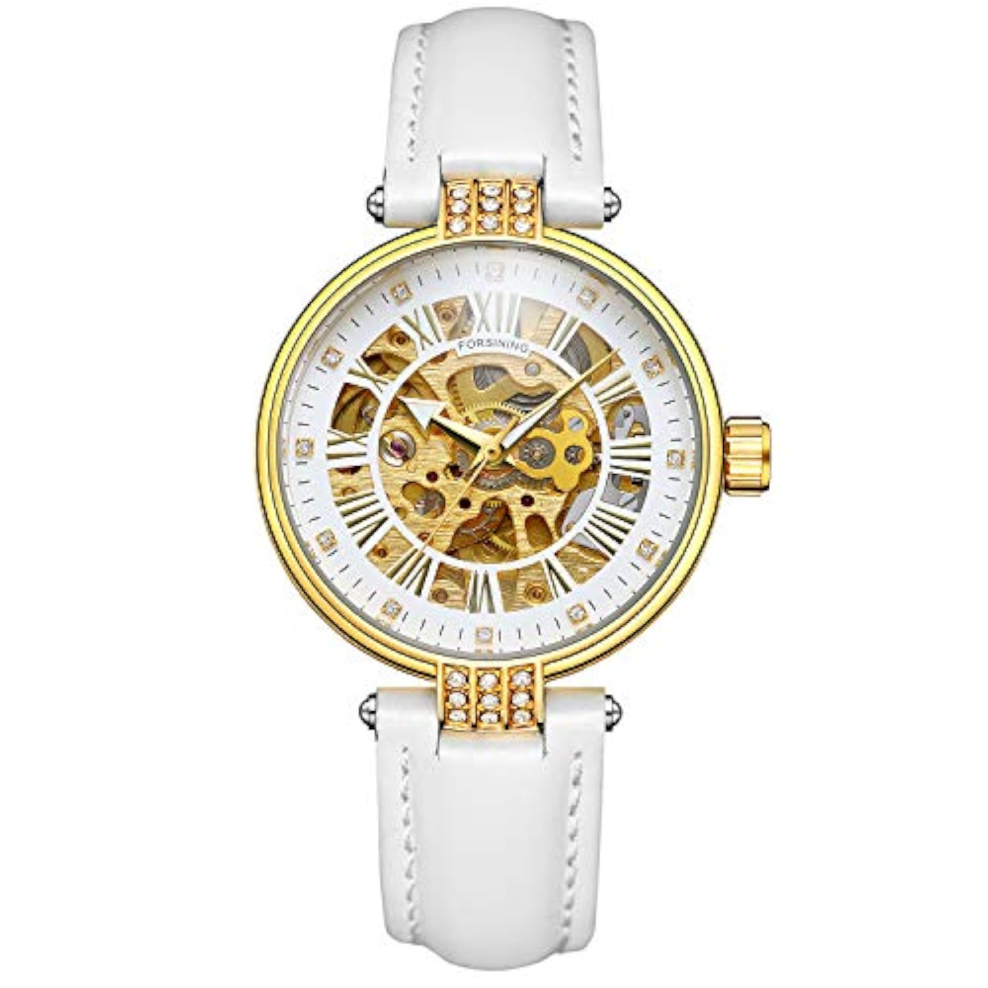 Women's Stylish Automatic Movement Skeleton Dial Watch