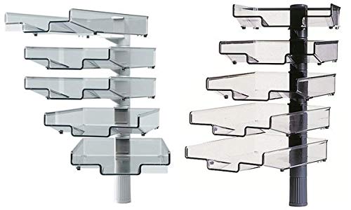 Colonne pivotante Hansa à 5 bacs courrier gris clair pour libérer votre bureau