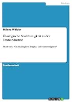 Okologische Nachhaltigkeit in Der Textilindustrie 3656951357 Book Cover